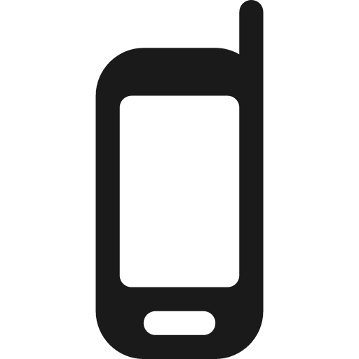 Mobile phone with touchscreen and antenna icon, solid style, from Pinhead Map Icons