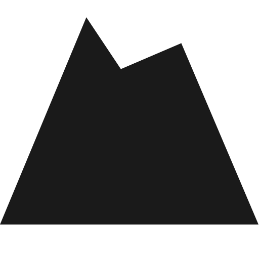 Mountain icon, solid style, from Pinhead Map Icons