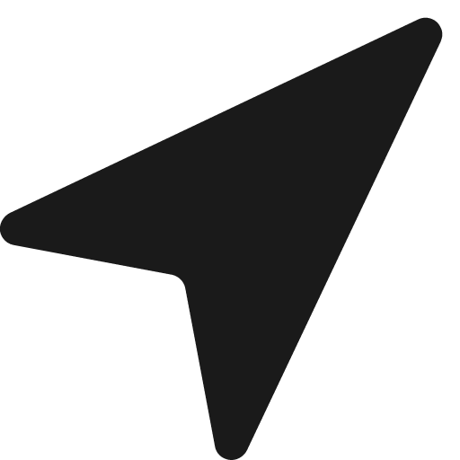 Navigation arrow top right icon, solid style, from Pinhead Map Icons