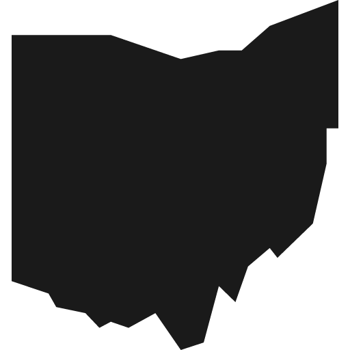 Ohio icon, solid style, from Pinhead Map Icons
