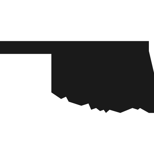 Oklahoma icon, solid style, from Pinhead Map Icons
