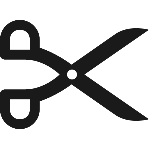 Open scissors icon, solid style, from Pinhead Map Icons