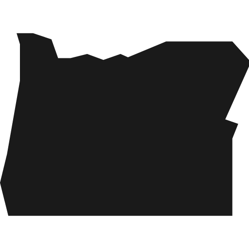 Oregon icon, solid style, from Pinhead Map Icons