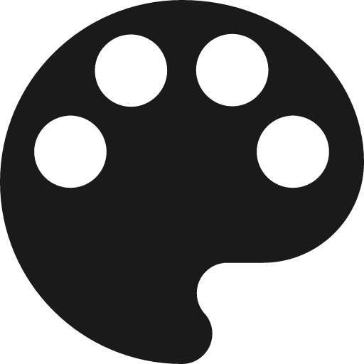 Palette icon, solid style, from Pinhead Map Icons