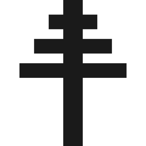 Papal cross icon, solid style, from Pinhead Map Icons