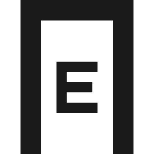 Parking stall markings with wide e icon, solid style, from Pinhead Map Icons