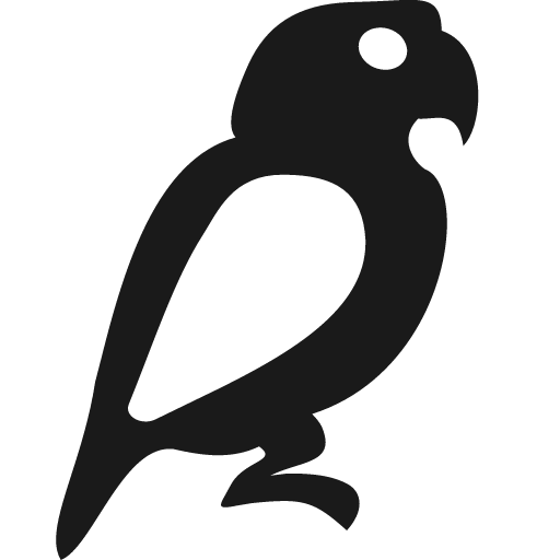 Parrot icon, solid style, from Pinhead Map Icons