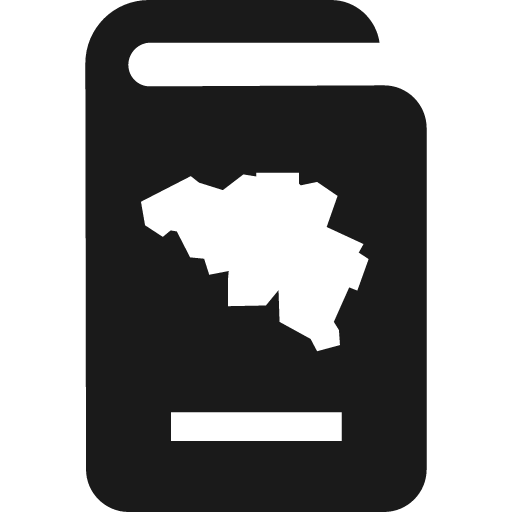 Passport with belgium icon, solid style, from Pinhead Map Icons