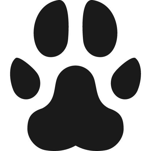 Pawprint icon, solid style, from Pinhead Map Icons