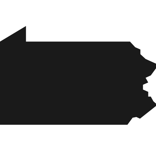Pennsylvania icon, solid style, from Pinhead Map Icons