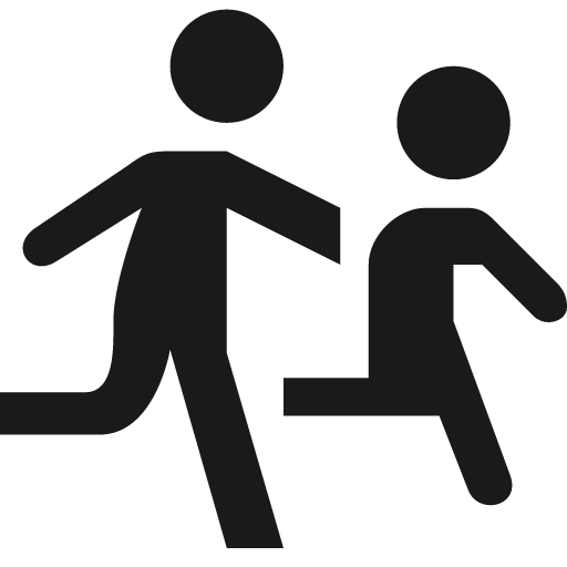 People running icon, solid style, from Pinhead Map Icons