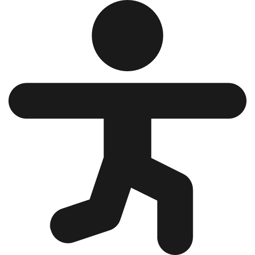 Person balancing icon, solid style, from Pinhead Map Icons