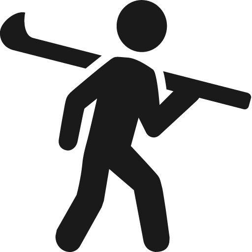 Person carrying ski icon, solid style, from Pinhead Map Icons