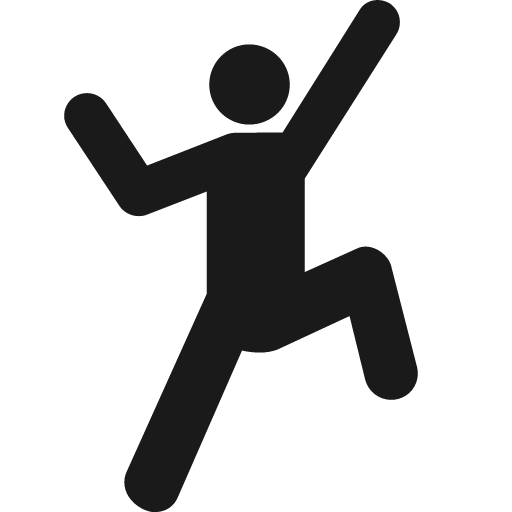 Person climbing icon, solid style, from Pinhead Map Icons