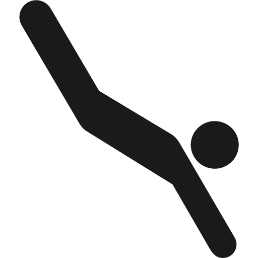 Person diving icon, solid style, from Pinhead Map Icons