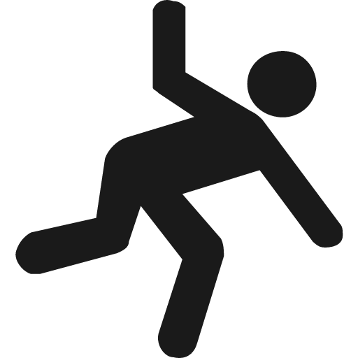 Person falling icon, solid style, from Pinhead Map Icons