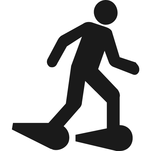 Person snowshoeing icon, solid style, from Pinhead Map Icons