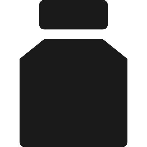 Pill bottle icon, solid style, from Pinhead Map Icons