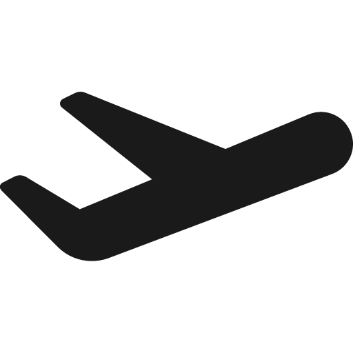 Plane ascending icon, solid style, from Pinhead Map Icons