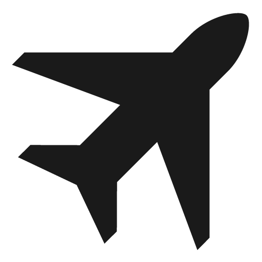 Plane top right icon, solid style, from Pinhead Map Icons
