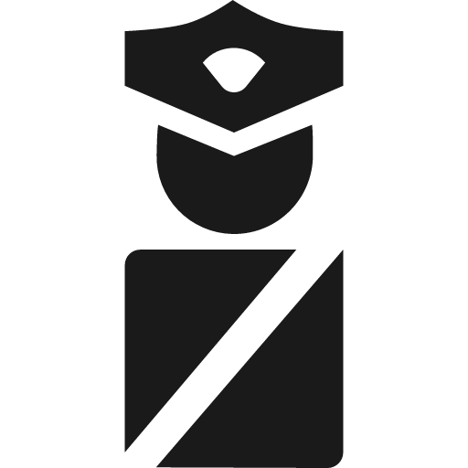 Police officer icon, solid style, from Pinhead Map Icons