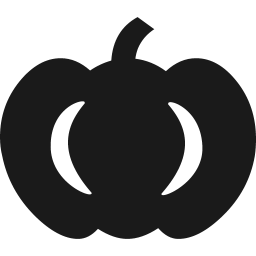 Pumpkin icon, solid style, from Pinhead Map Icons