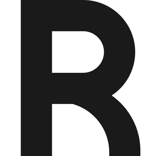 R icon, solid style, from Pinhead Map Icons