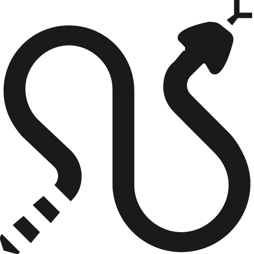 Rattlesnake icon, solid style, from Pinhead Map Icons