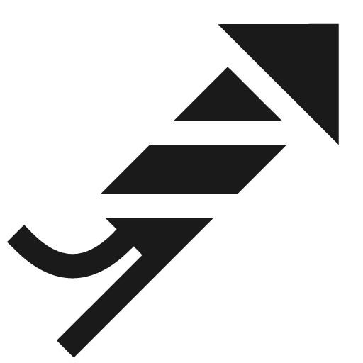 Rocket firework icon, solid style, from Pinhead Map Icons