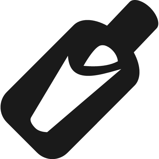 Rolled paper in bottle icon, solid style, from Pinhead Map Icons