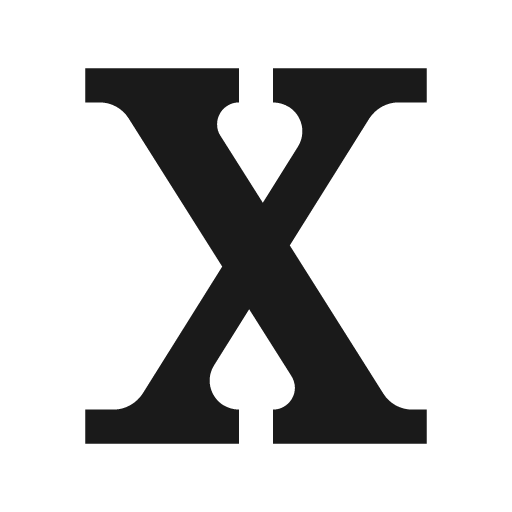 Roman numeral x icon, solid style, from Pinhead Map Icons