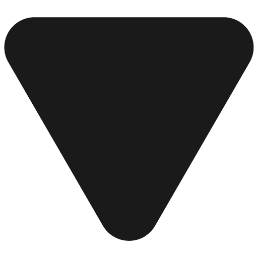 Rounded triangle down icon, solid style, from Pinhead Map Icons