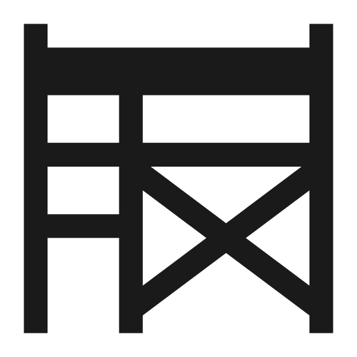 Scaffold icon, solid style, from Pinhead Map Icons