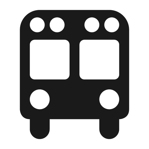 School bus icon, solid style, from Pinhead Map Icons