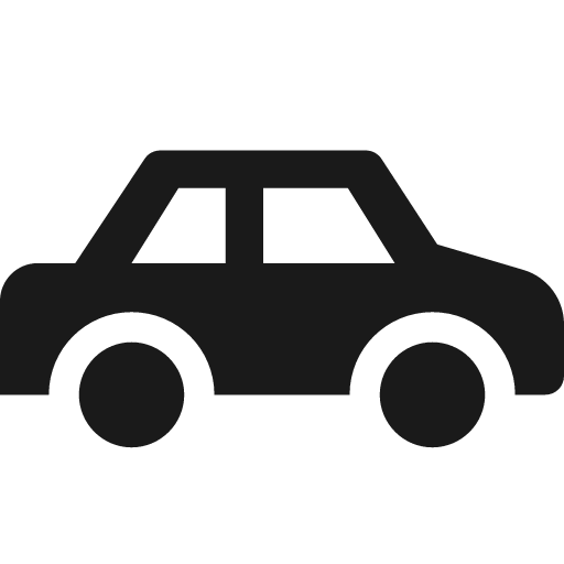 Sedan icon, solid style, from Pinhead Map Icons