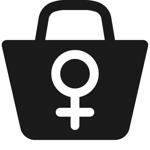 Shopping bag with venus icon, solid style, from Pinhead Map Icons