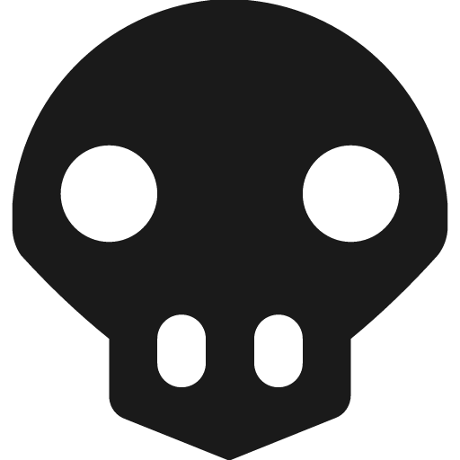 Skull icon, solid style, from Pinhead Map Icons