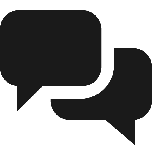Speech bubbles icon, solid style, from Pinhead Map Icons