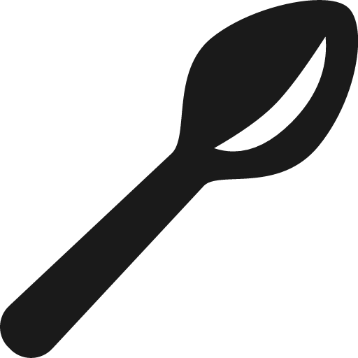 Spoon icon, solid style, from Pinhead Map Icons