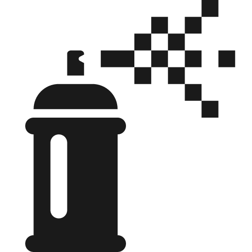 Spray paint can with spray icon, solid style, from Pinhead Map Icons