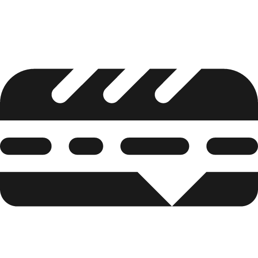 Sub sandwich icon, solid style, from Pinhead Map Icons