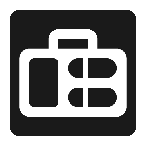 Suitcase xray icon, solid style, from Pinhead Map Icons