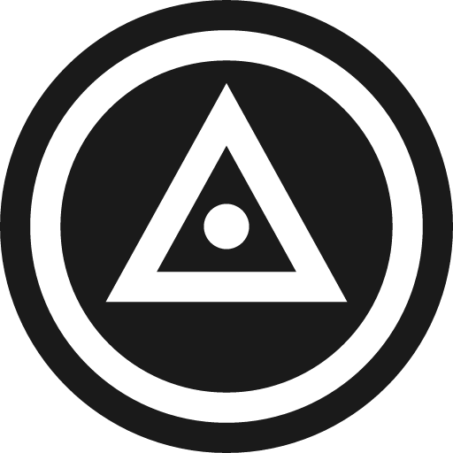 Survey triangulation disk icon, solid style, from Pinhead Map Icons
