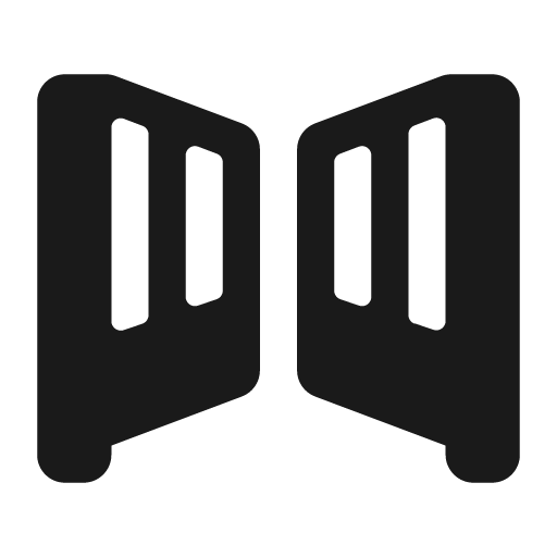 Swinging doors icon, solid style, from Pinhead Map Icons