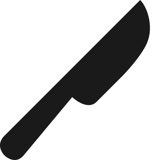 Table knife icon, solid style, from Pinhead Map Icons