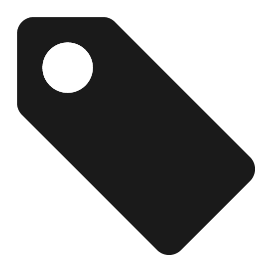Tag icon, solid style, from Pinhead Map Icons