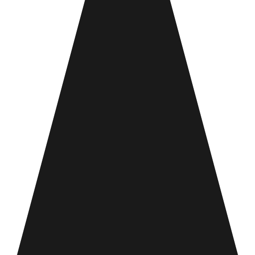 Tall isosceles trapezoid up icon, solid style, from Pinhead Map Icons