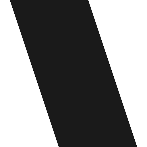Tall parallelogram left icon, solid style, from Pinhead Map Icons