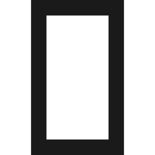 Tall rectangle outline icon, outline style, from Pinhead Map Icons