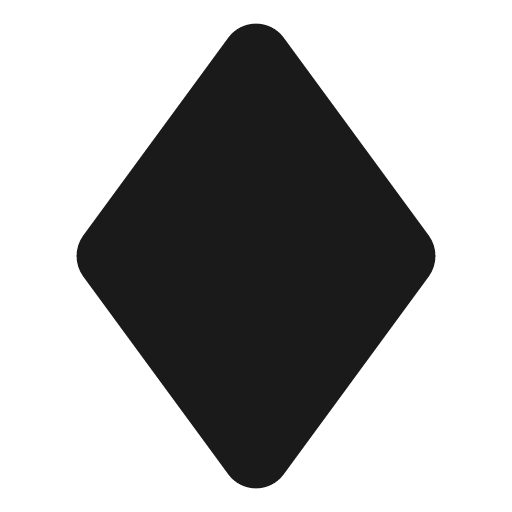 Tall rounded diamond icon, solid style, from Pinhead Map Icons